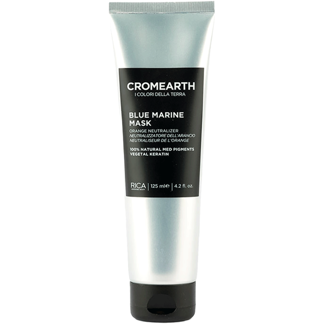 Blue marine mask in tubo
